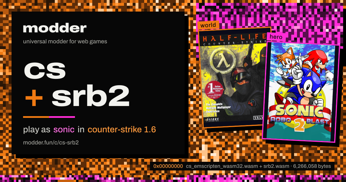 link card: cs + srb2, play as sonic in counter-strike 1.6