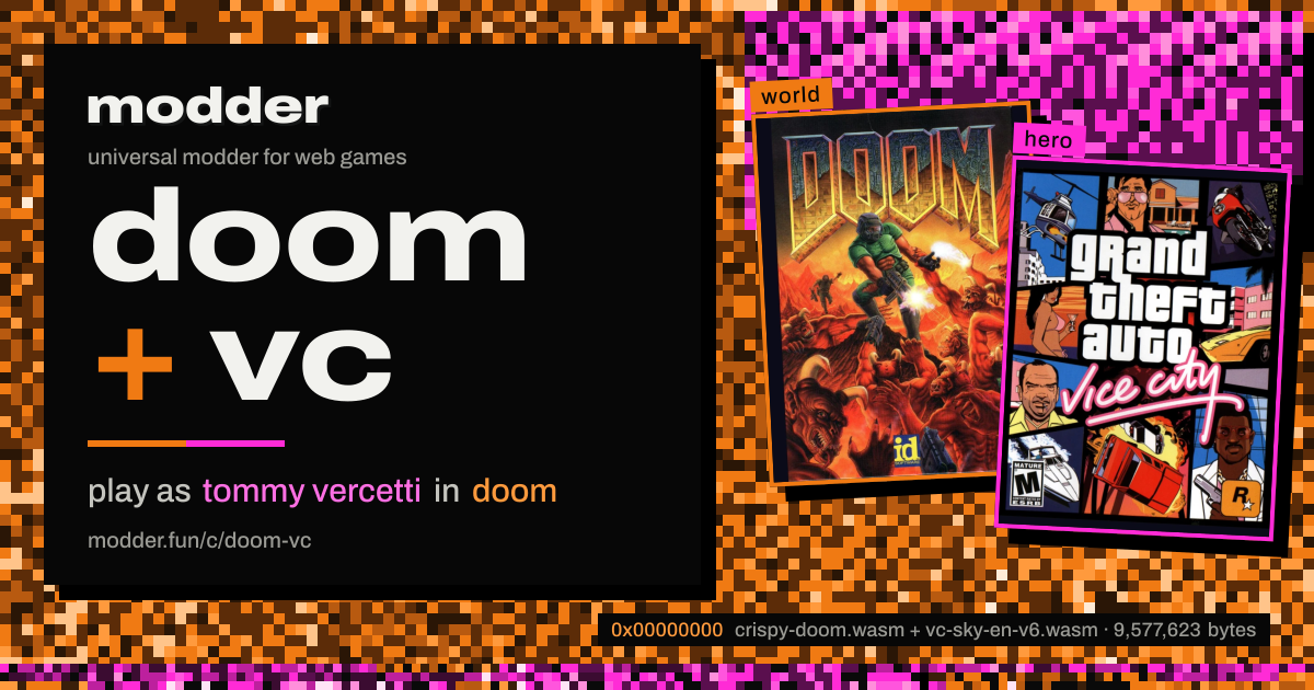 link card: doom + vc, play as tommy vercetti in doom