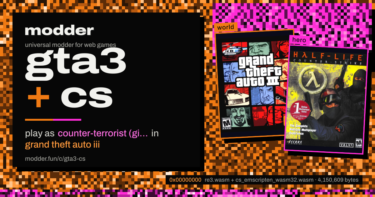 link card: gta3 + cs, play as counter-terrorist (gign) in grand theft auto iii