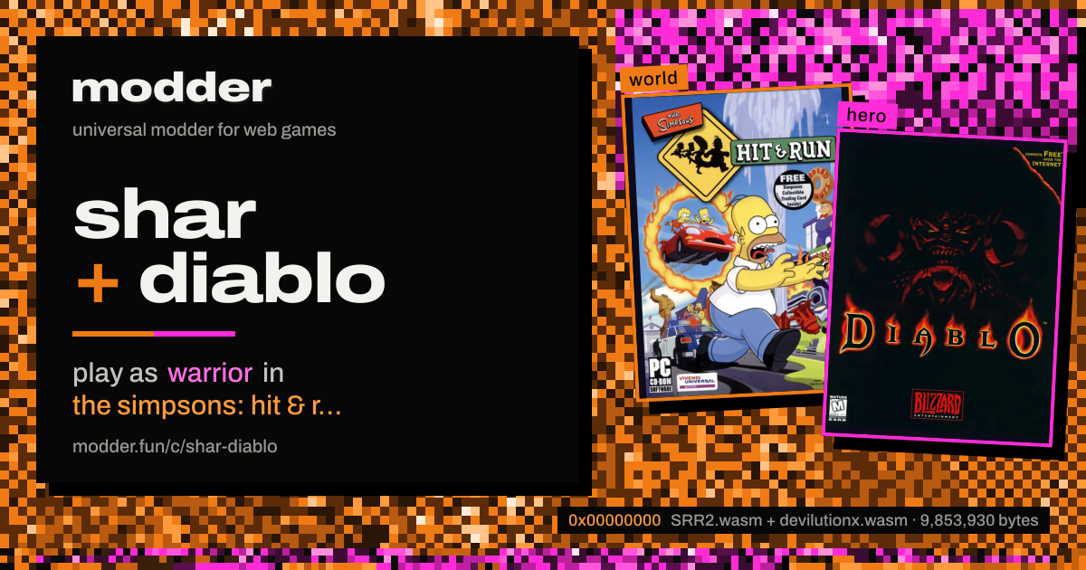 link card: shar + diablo, play as warrior in the simpsons: hit & run