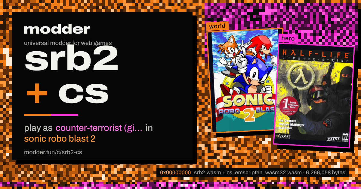 link card: srb2 + cs, play as counter-terrorist (gign) in sonic robo blast 2