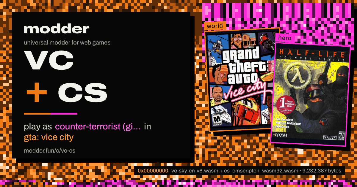 link card: vc + cs, play as counter-terrorist (gign) in gta: vice city